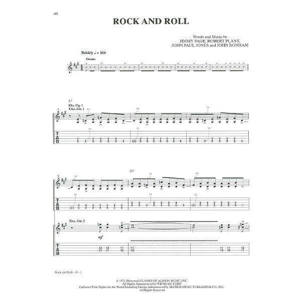 Alfred Music Publishing Guitar Play-Along Led Zeppelin