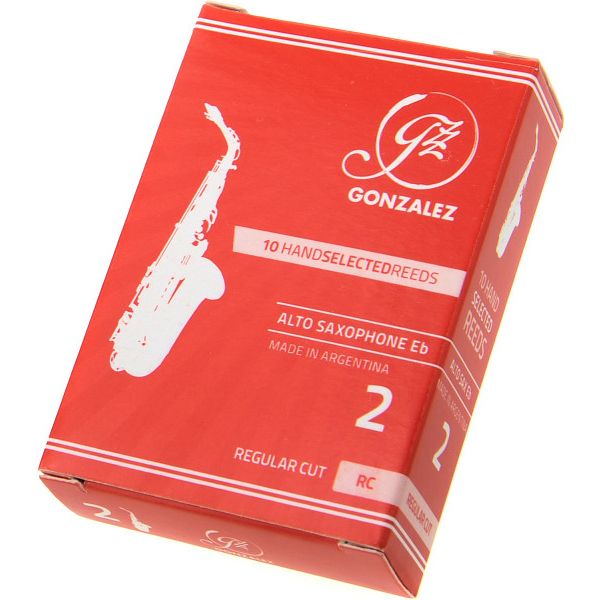 Gonzalez Tenor Saxophone Reeds - Regular Cut (RC) Strength 2 1/2, Box Of 5, Aged French Cane