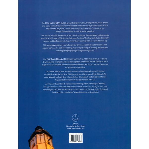 Bärenreiter An Easy Bach Organ Album