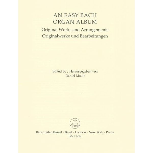 Bärenreiter An Easy Bach Organ Album