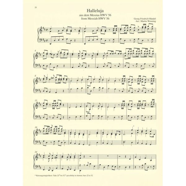 Bärenreiter Orgelmusik zu Trauungen