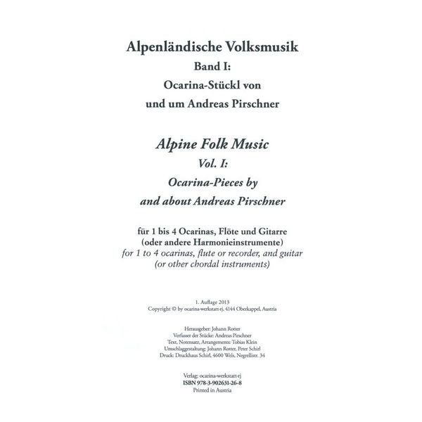 ocarinamusic Alpenländ. Volksmusik Ocarina