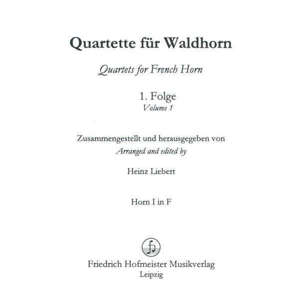Friedrich Hofmeister Verlag Waldhornquartette 1