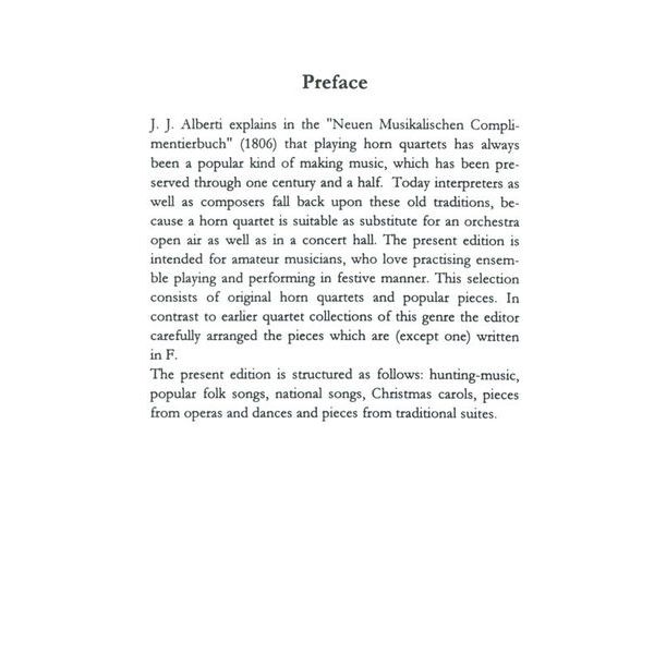 Friedrich Hofmeister Verlag Waldhornquartette 1