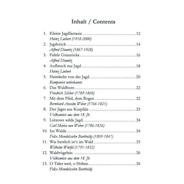 Friedrich Hofmeister Verlag Waldhornquartette 1