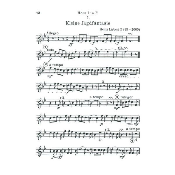 Friedrich Hofmeister Verlag Waldhornquartette 1