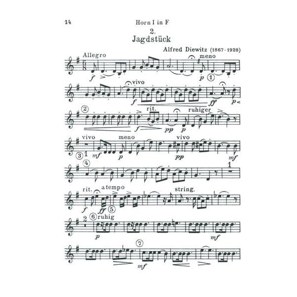 Friedrich Hofmeister Verlag Waldhornquartette 1