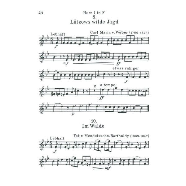 Friedrich Hofmeister Verlag Waldhornquartette 1