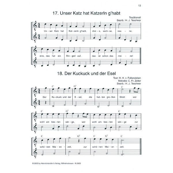 Heinrichshofen Verlag Fridolins Liederkarussell