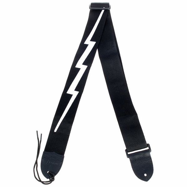 Sangle De Guitare Gibson Lightning Bolt - Nylon 5,1 Cm, Extrémités Cuir Vegan - Ajustable 91-165 Cm