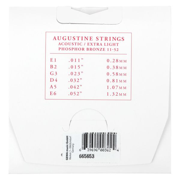 Augustine Acoustic Extra Light 11.52