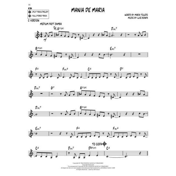 Hal Leonard Jazz Play-Along Samba