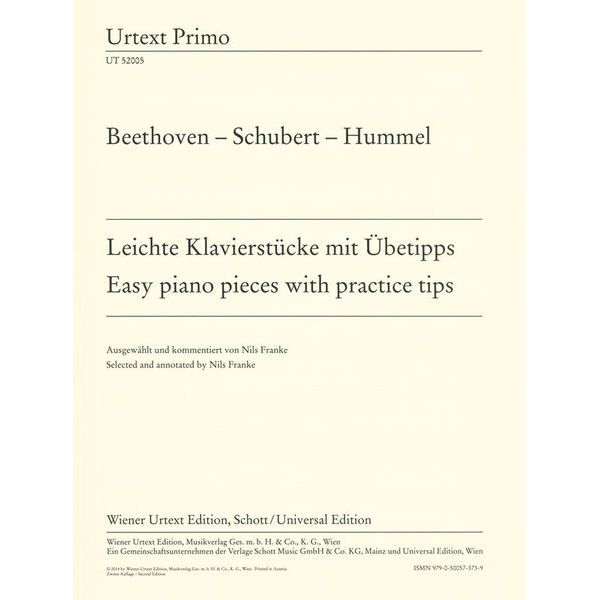 Wiener Urtext Edition Beethoven – Schubert – Hummel