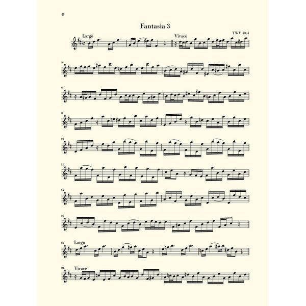 Henle Verlag Telemann Zwölf Fantasien Flöte