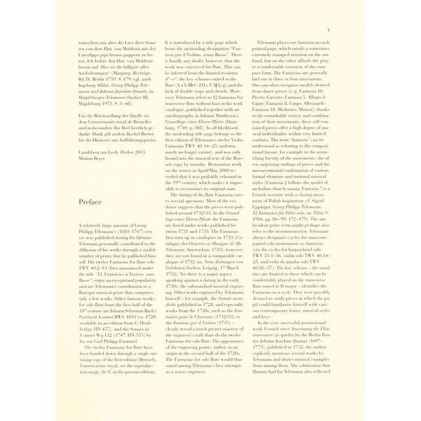 Henle Verlag Telemann Zwölf Fantasien Flöte
