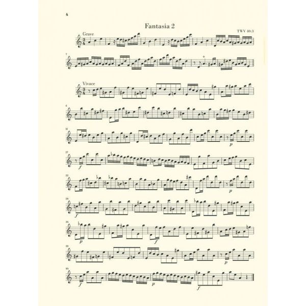 Henle Verlag Telemann Zwölf Fantasien Flöte