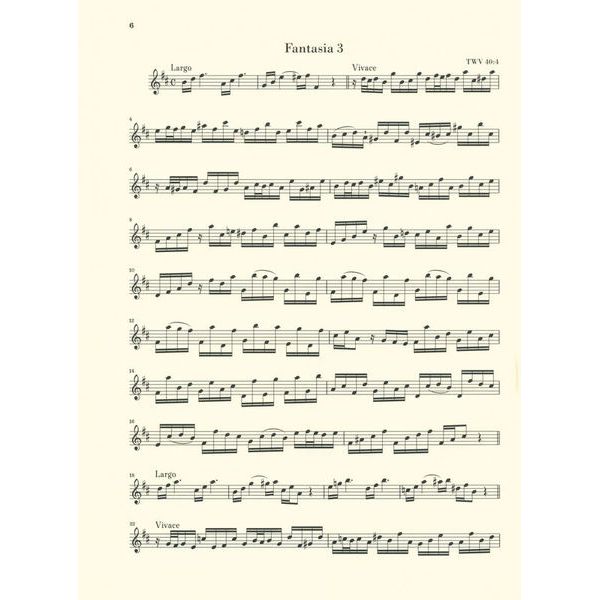 Henle Verlag Telemann Zwölf Fantasien Flöte