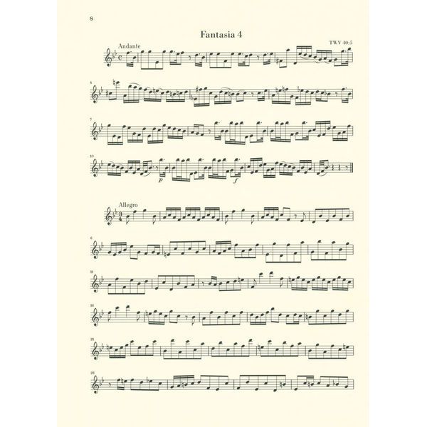 Henle Verlag Telemann Zwölf Fantasien Flöte