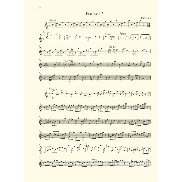 Henle Verlag Telemann Zwölf Fantasien Flöte