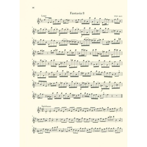 Henle Verlag Telemann Zwölf Fantasien Flöte