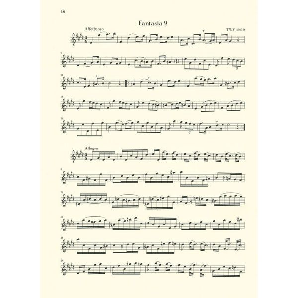 Henle Verlag Telemann Zwölf Fantasien Flöte