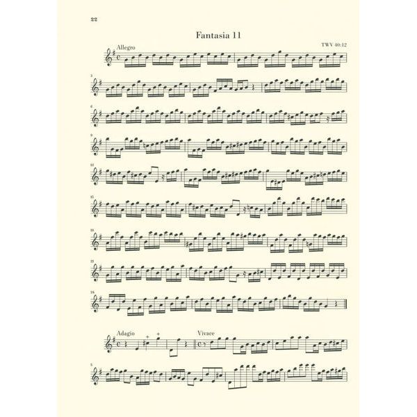 Henle Verlag Telemann Zwölf Fantasien Flöte