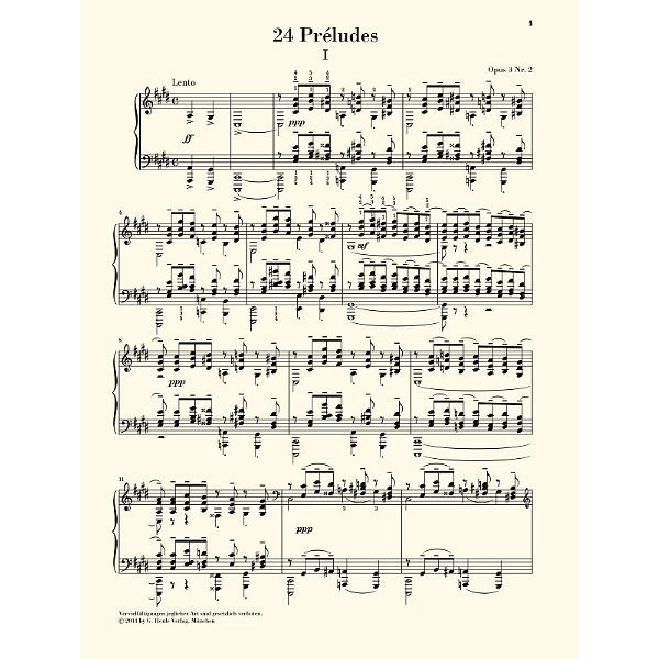 Henle Verlag Rachmaninow 24 Préludes
