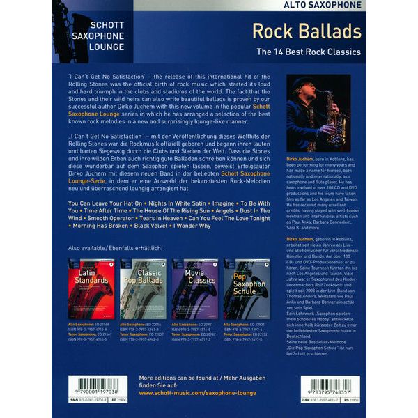 Schott Rock Ballads Alto Sax