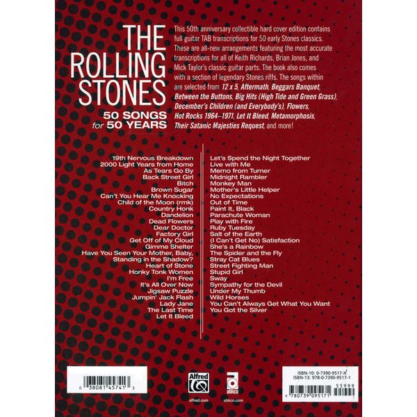 Alfred Music Publishing Rolling Stones 50 Songs