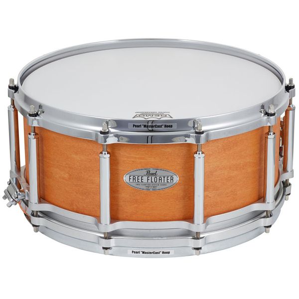 Pearl Free Floater Aluminum Snare Drum - 8 x 14-inch - Brushed