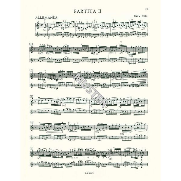 Edition Peters Bach Sonaten und Partiten