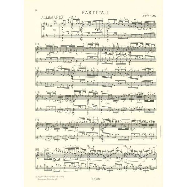 Edition Peters Bach Sonaten und Partiten