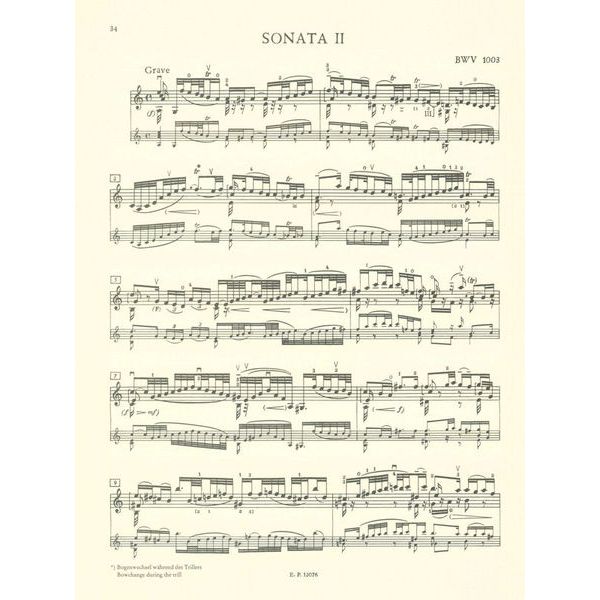 Edition Peters Bach Sonaten und Partiten