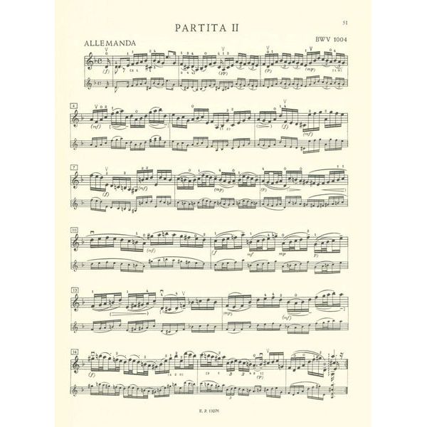 Edition Peters Bach Sonaten und Partiten