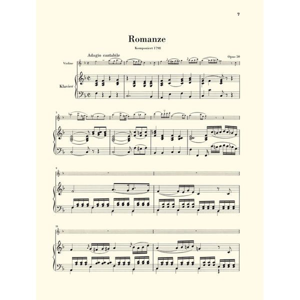 Henle Verlag Beethoven Violinromanzen