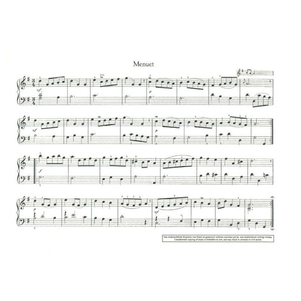Schott Bach Notenbüchlein