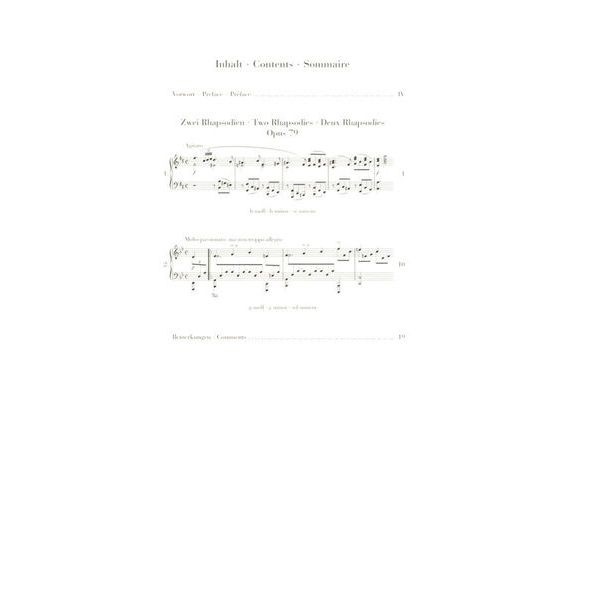 Henle Verlag Brahms Zwei Rhapsodien op.79