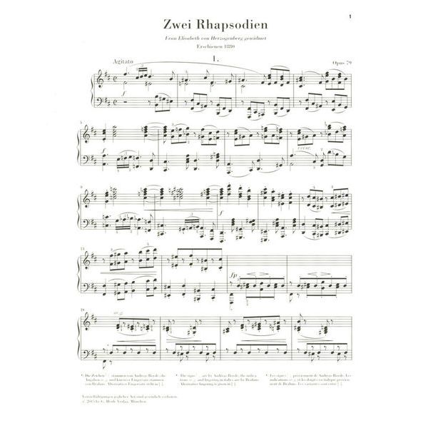 Henle Verlag Brahms Zwei Rhapsodien op.79
