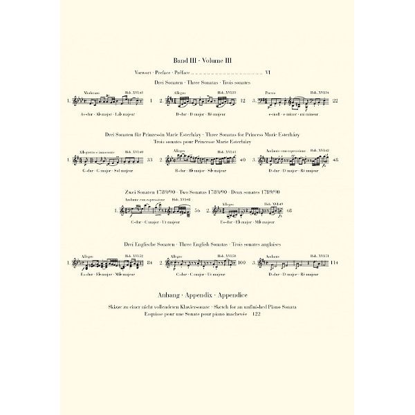 Henle Verlag Haydn Klaviersonaten 1