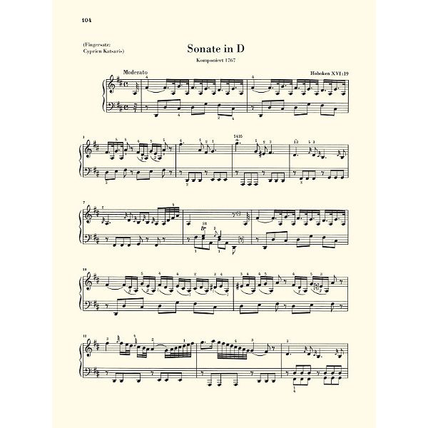 Henle Verlag Haydn Klaviersonaten 1