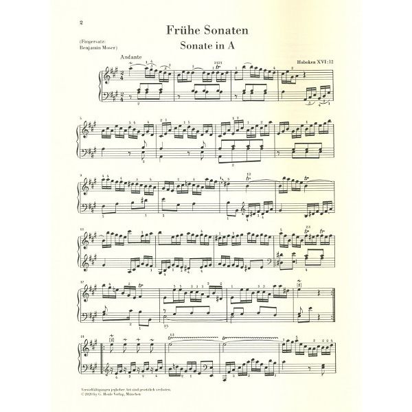 Henle Verlag Haydn Klaviersonaten 1