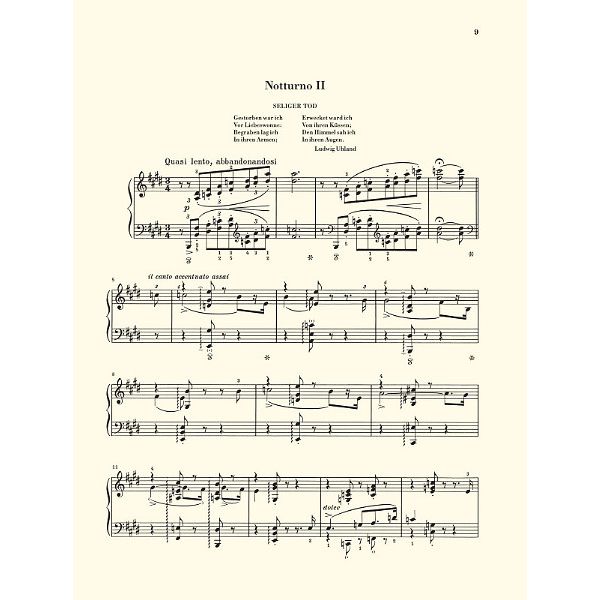 Henle Verlag Liszt Liebesträume Notturnos