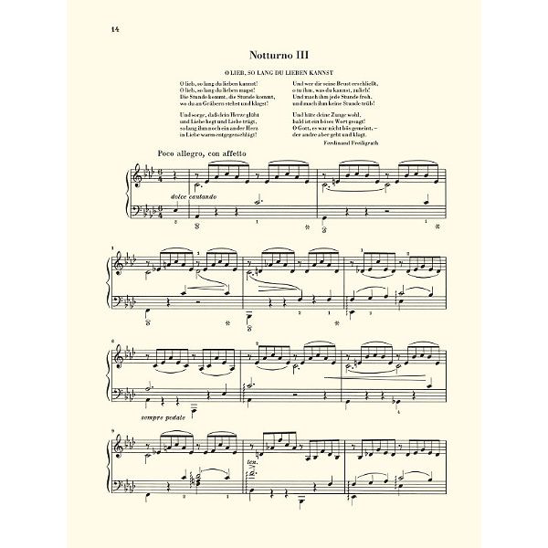 Henle Verlag Liszt Liebesträume Notturnos