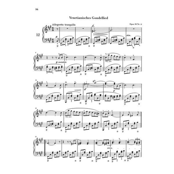 Henle Verlag Mendelssohn Lieder ohne Worte