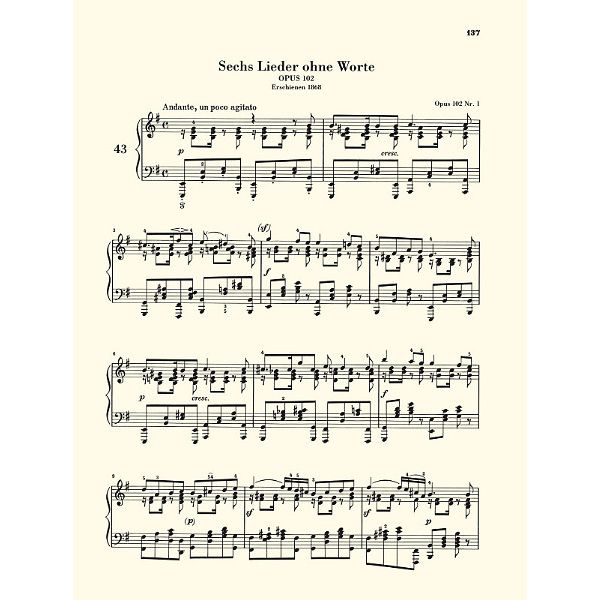Henle Verlag Mendelssohn Lieder ohne Worte