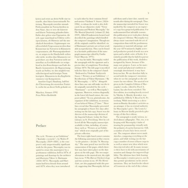 Henle Verlag Mussorgski Bilder Ausstellung