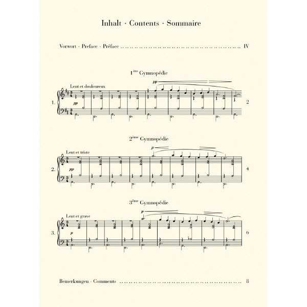 Henle Verlag Satie Gymnopedies