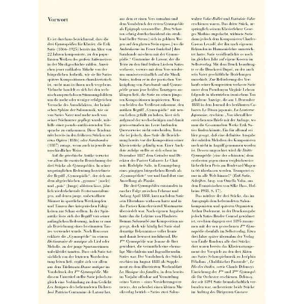 Henle Verlag Satie Gymnopedies