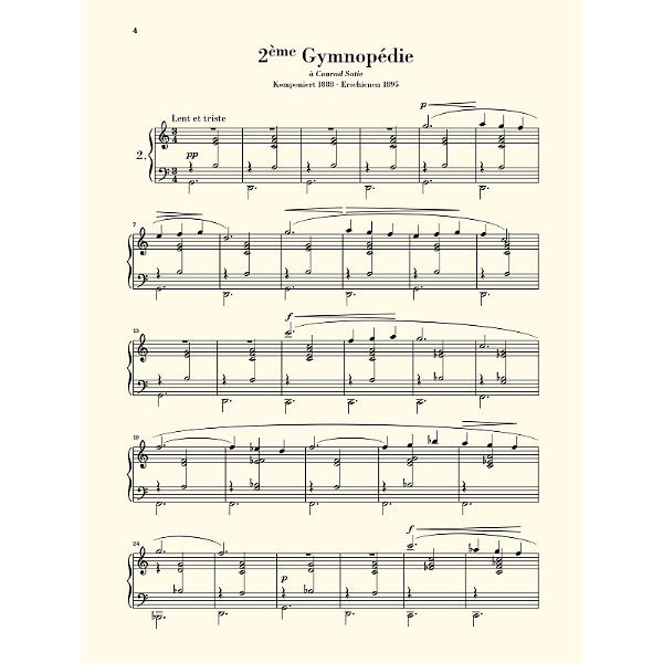 Henle Verlag Satie Gymnopedies