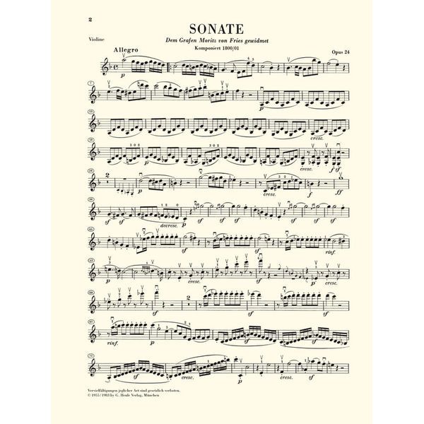 Henle Verlag Beethoven Violinsonate op.24